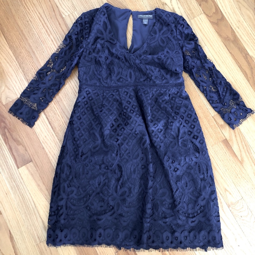 A Pea in the Pod Lace Maternity Dress